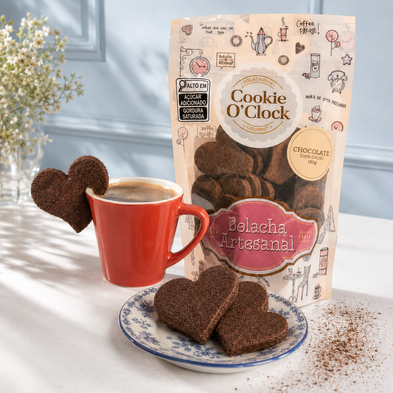 Coração Xicara Chocolate