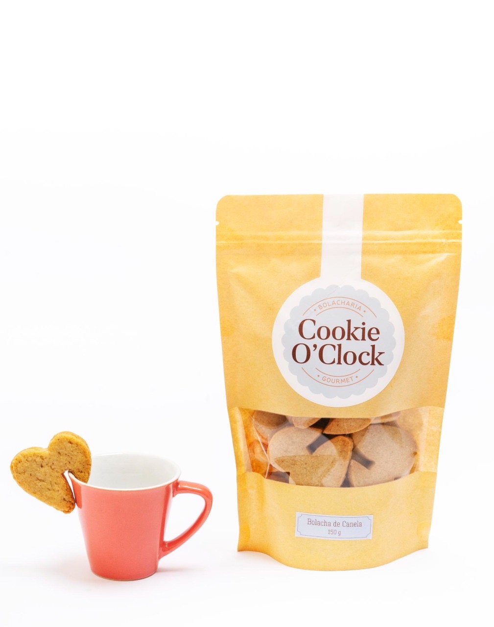 Coração Xicara Canela